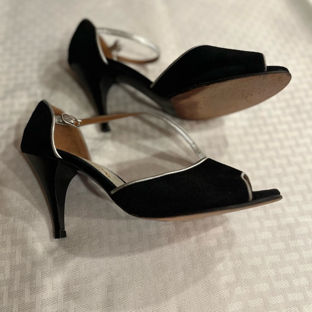 Black Suede Argentine tango shoes